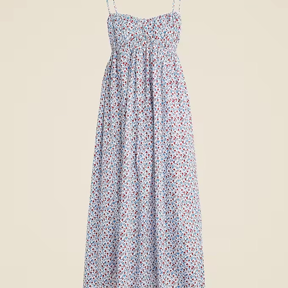 JCrew Floral Maxi Dress With Empire Waist